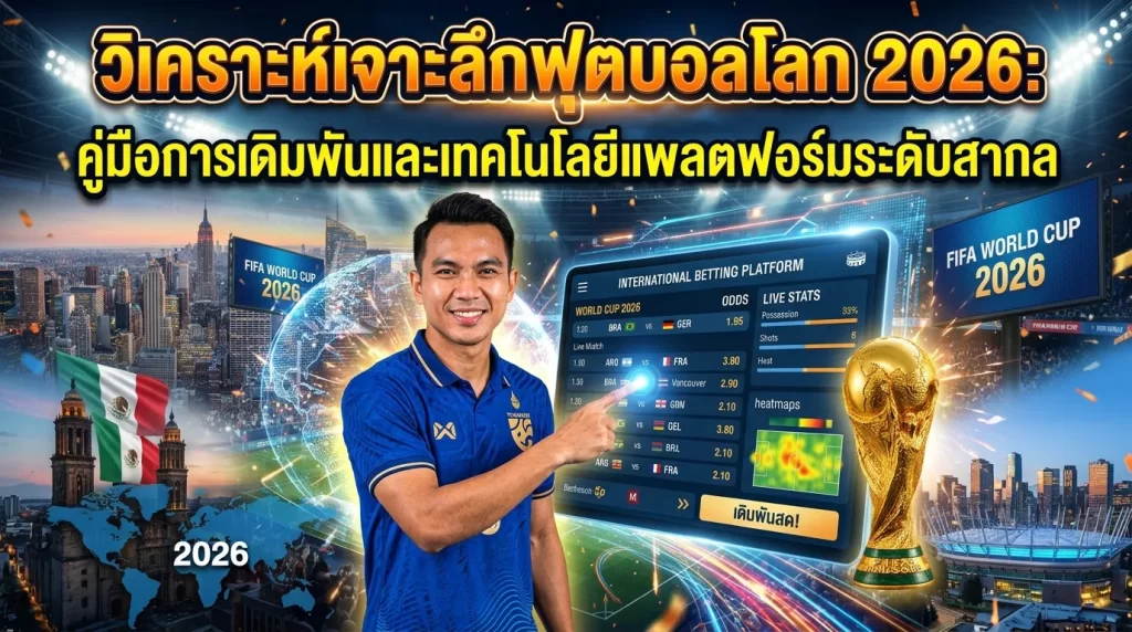 วิเคราะห์เจาะลึกฟุตบอลโลก 2026: คู่มือการเดิมพันและเทคโนโลยีแพลตฟอร์มระดับสากล