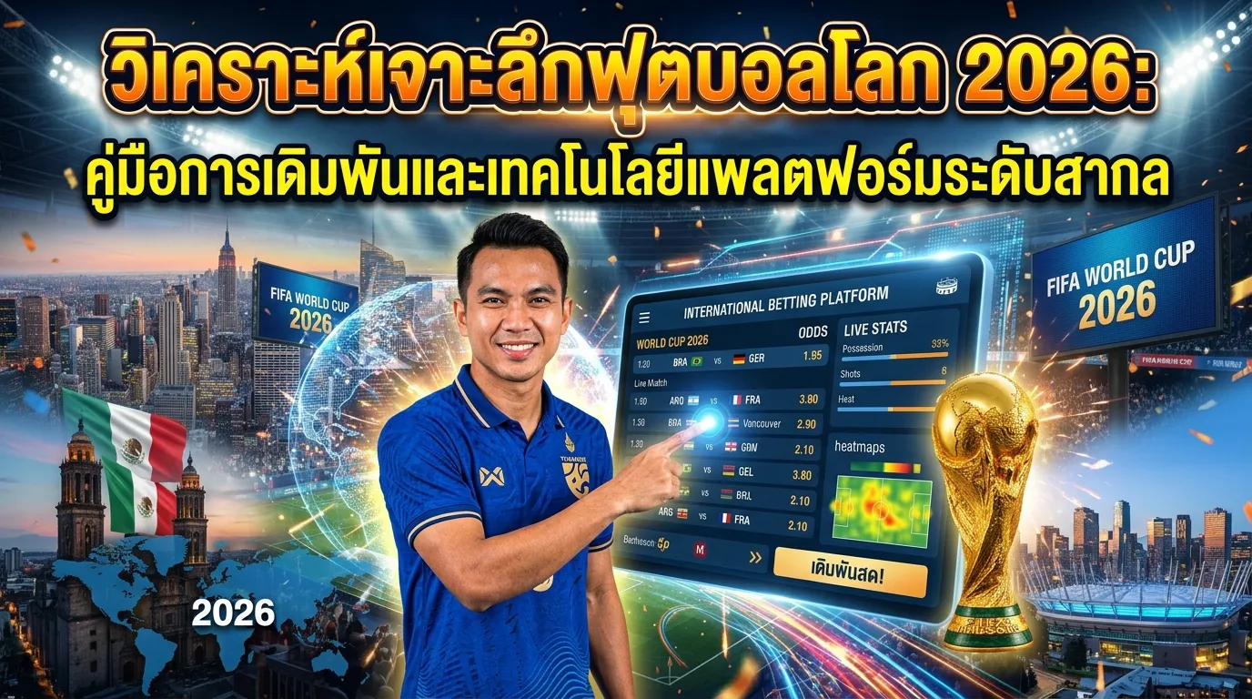 วิเคราะห์เจาะลึกฟุตบอลโลก 2026: คู่มือการเดิมพันและเทคโนโลยีแพลตฟอร์มระดับสากล