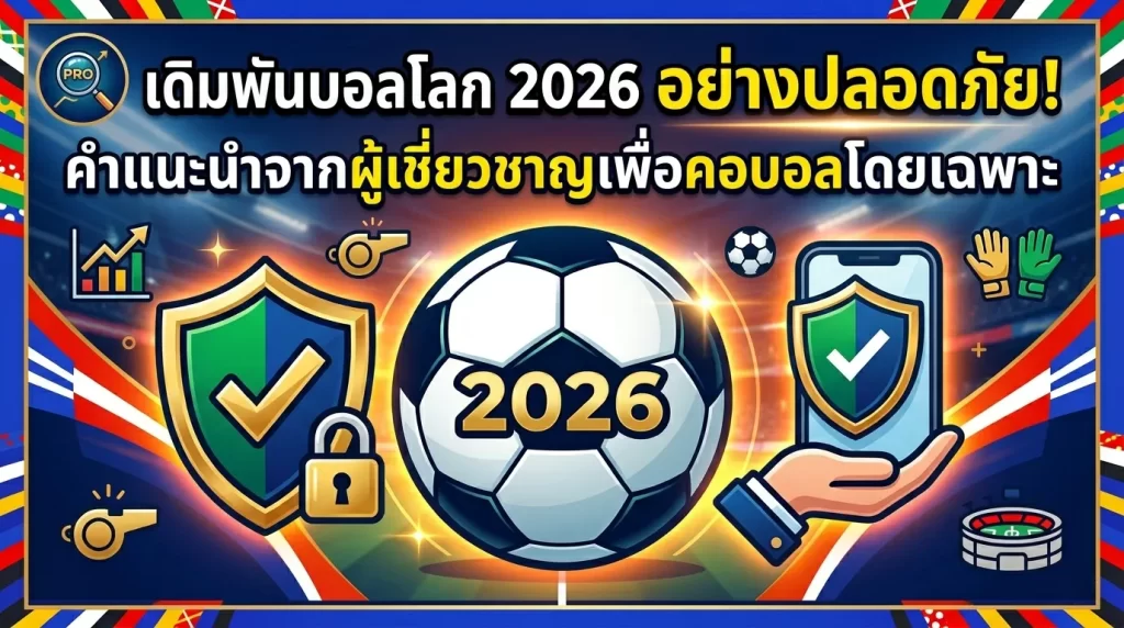 เดิมพันบอลโลก 2026 อย่างปลอดภัย: คำแนะนำจากผู้เชี่ยวชาญเพื่อคอบอลโดยเฉพาะ